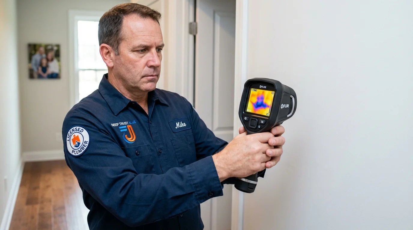 Thermal imaging leak detection by Johns Plumbing LLC in Salmon